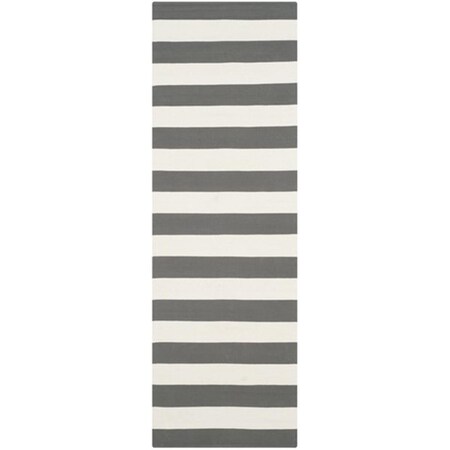 Safavieh Montauk Hand Woven Rectangle Rug- Grey - Ivory- 2 ft. 3 in. x 9 ft. MTK712G-29